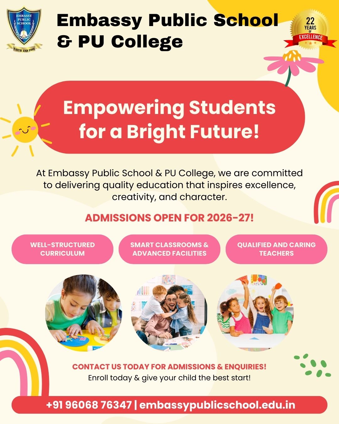 Academic Year 2026–27 Admissions Open - Embassy Public School